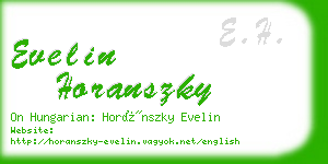 evelin horanszky business card